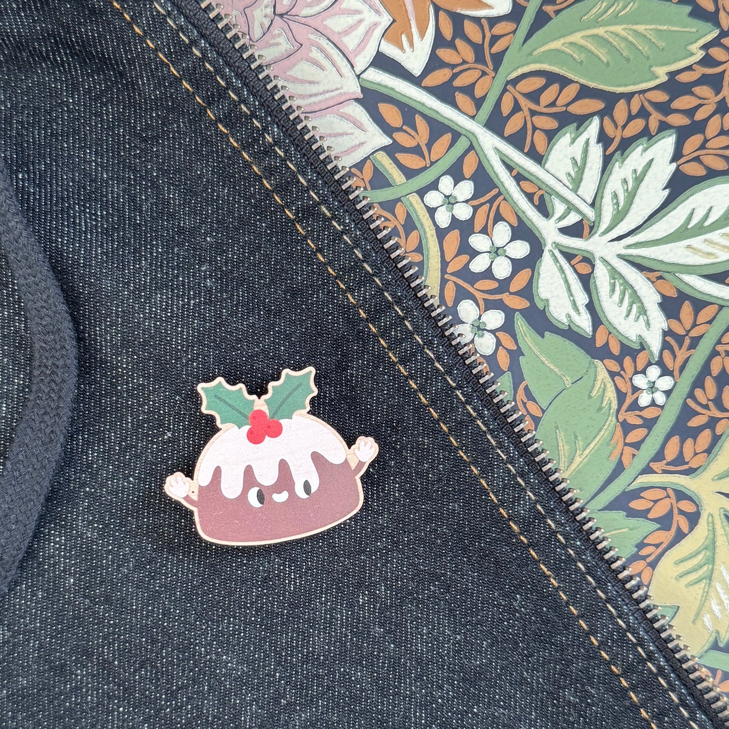 Christmas Pudding Pin Badge