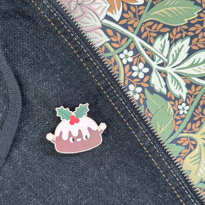 Christmas Pudding Pin Badge