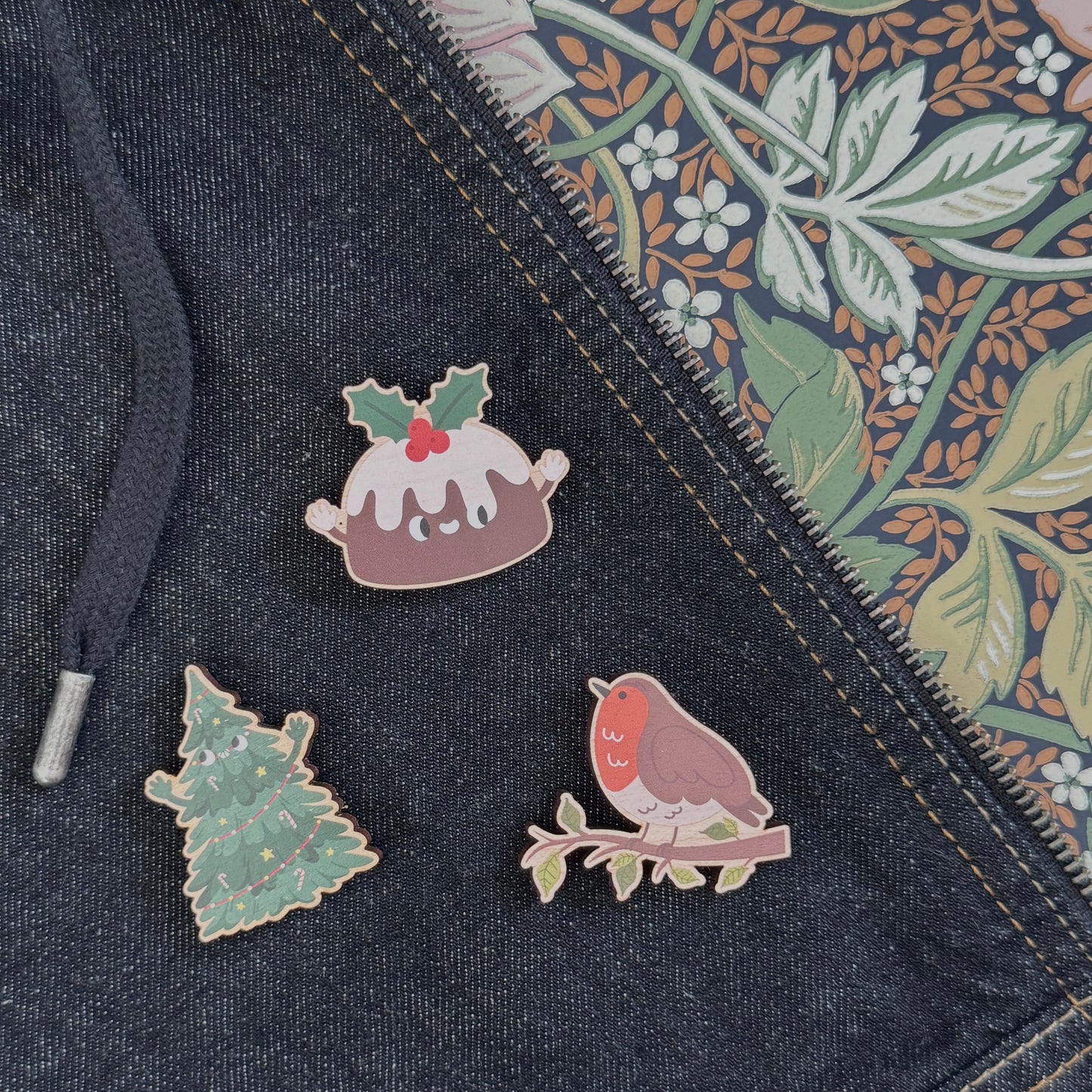 Christmas Pudding Pin Badge