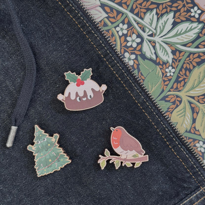 Christmas Pudding Pin Badge