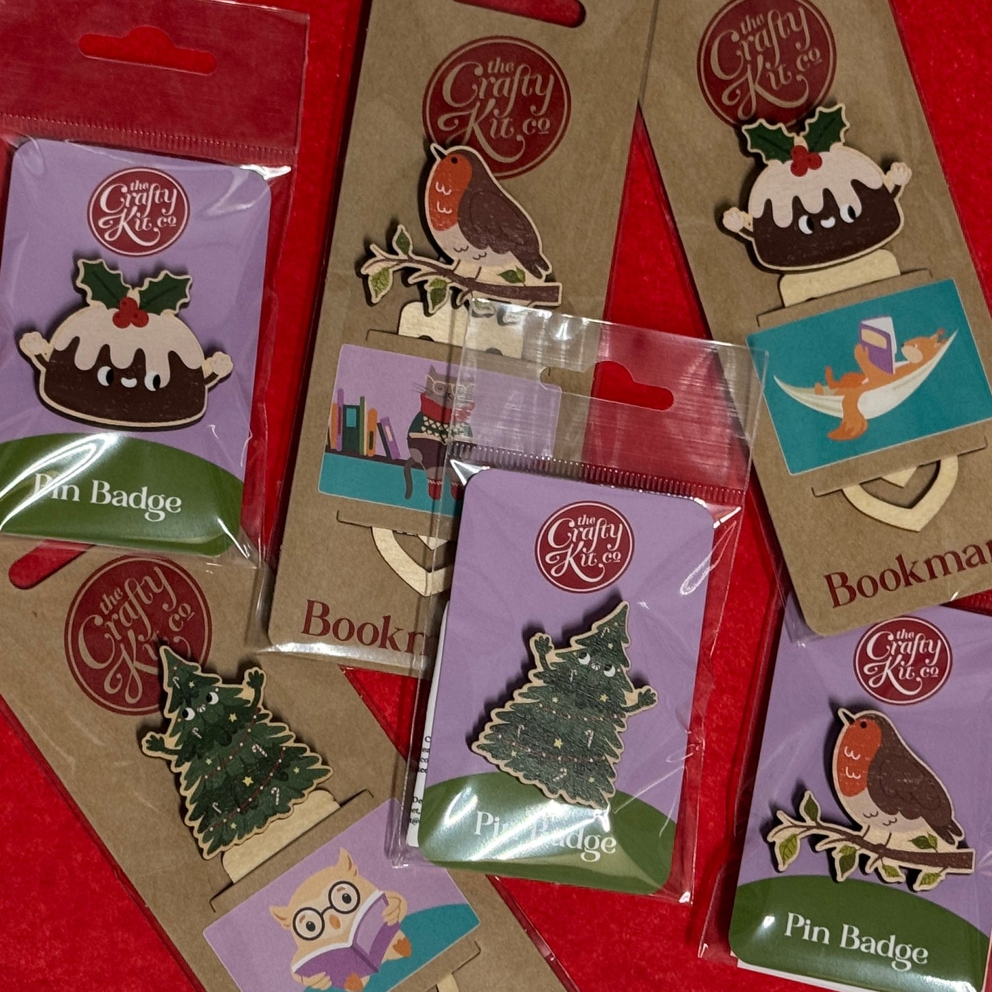 Mystery Festive Pin Badge & Bookmark