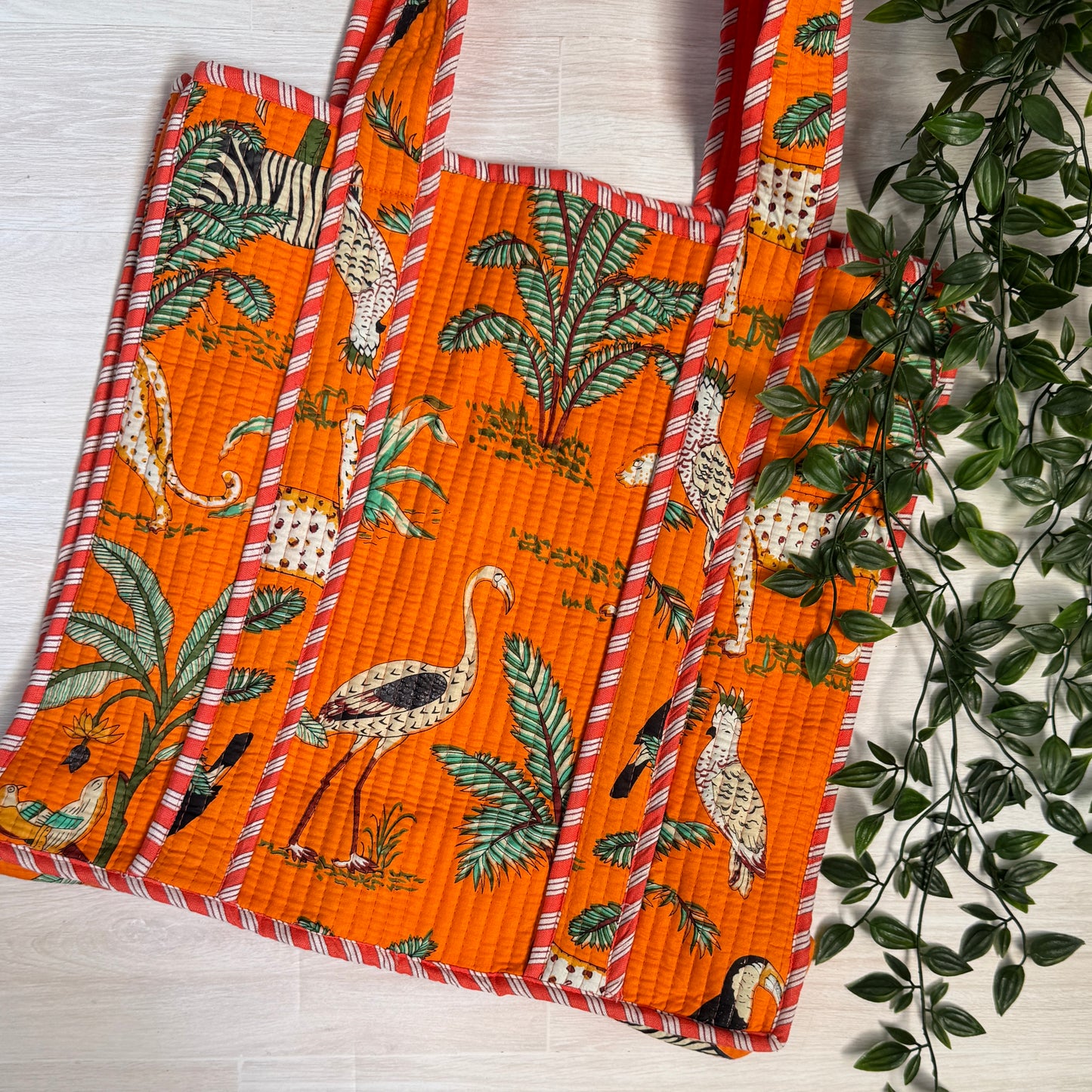 Large Reversible Quilted Tote Bag (No. 11)