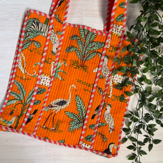 Large Reversible Quilted Tote Bag (No. 11)