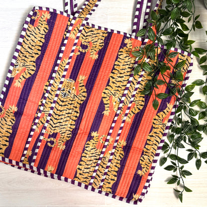 Large Reversible Quilted Tote Bag (No. 13)