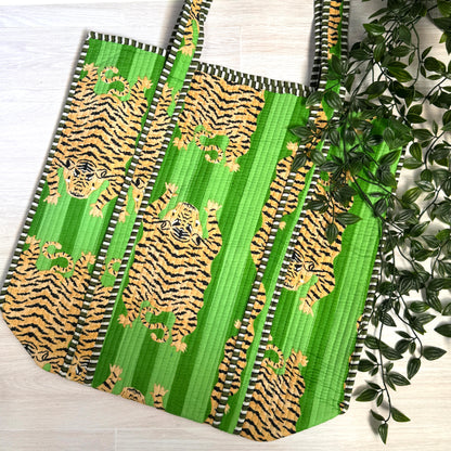 Large Reversible Quilted Tote Bag (No. 14)