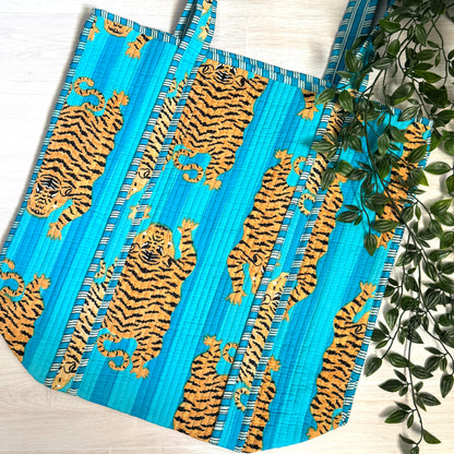 Large Reversible Quilted Tote Bag (No. 15)