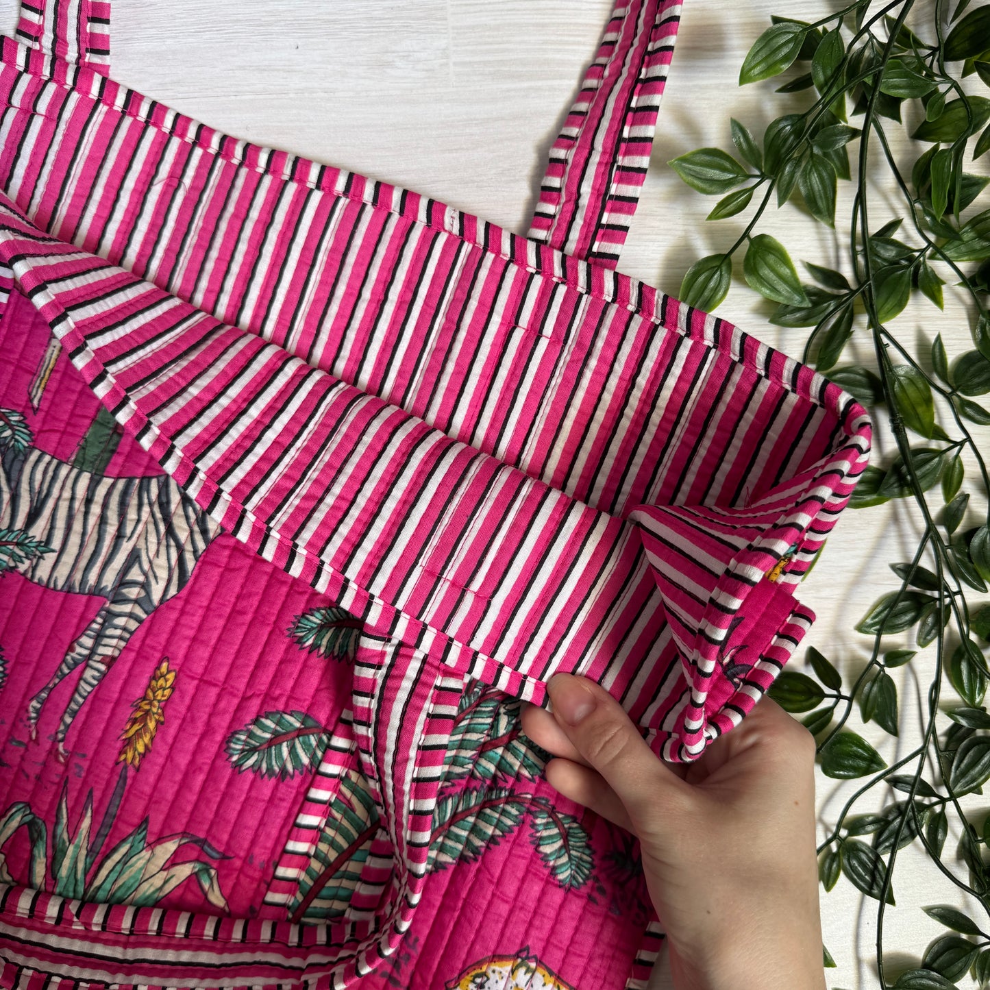 Small Reversible Quilted Tote Bag (pattern G)