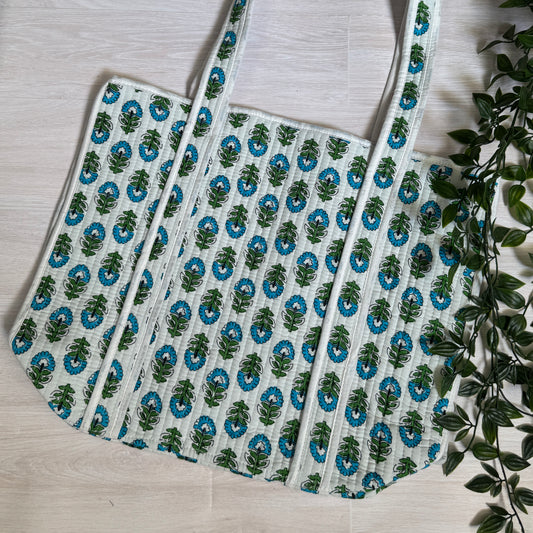 Small Reversible Quilted Tote Bag (pattern Q)