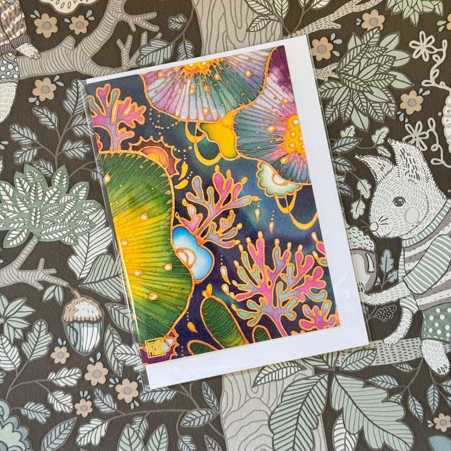 Hidden Paradise Batik Greeting Card