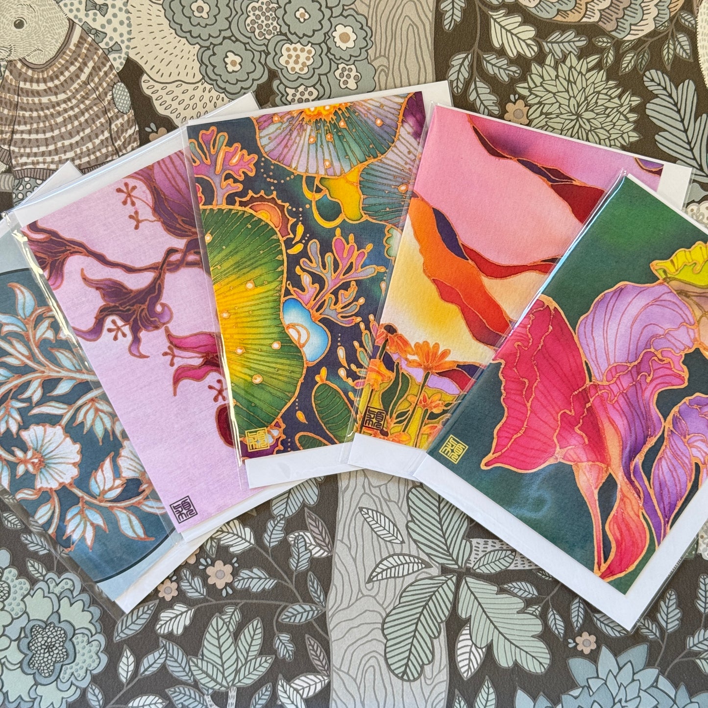 Hidden Paradise Batik Greeting Card