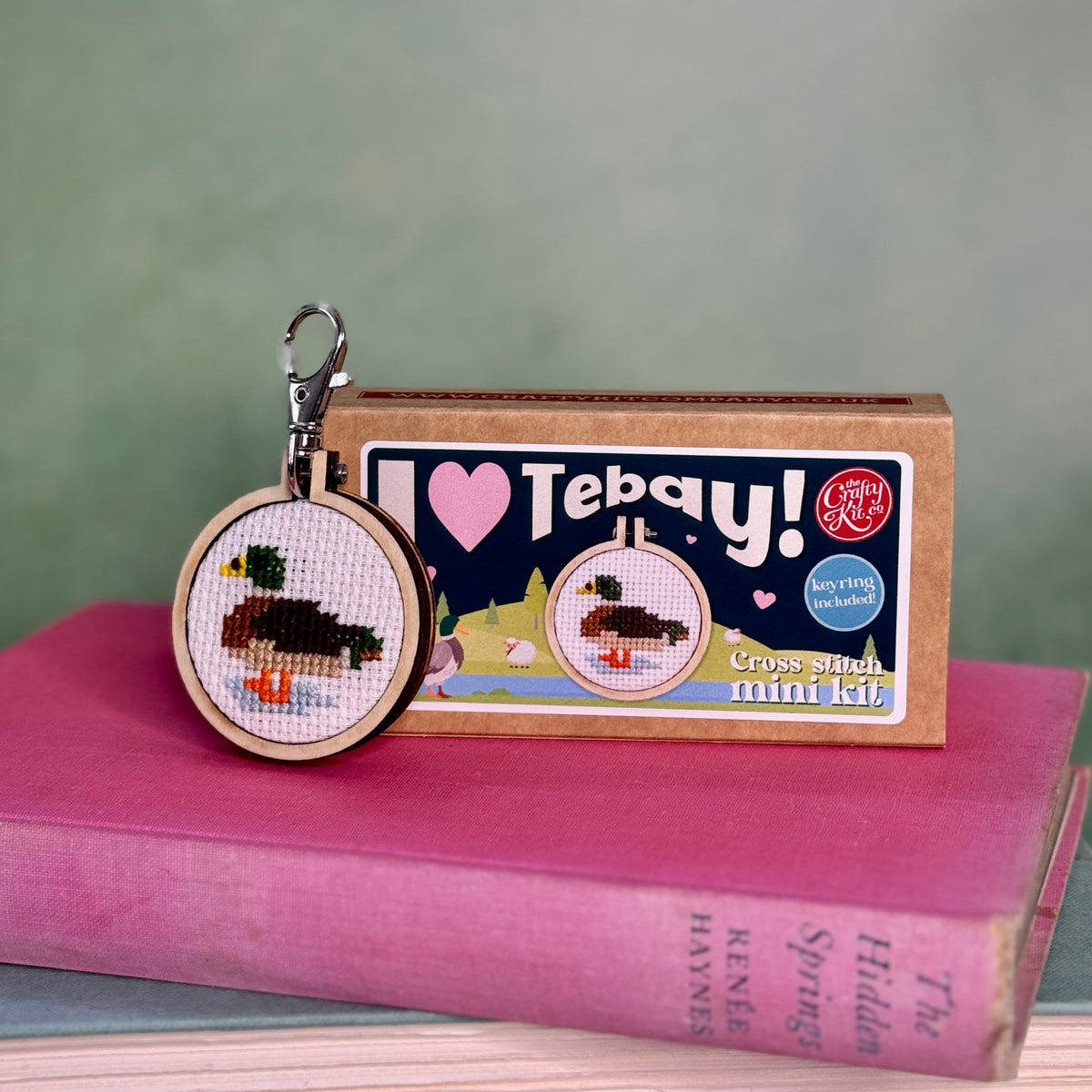 I Love Tebay! Mini Matchbox Cross Stitch Kit