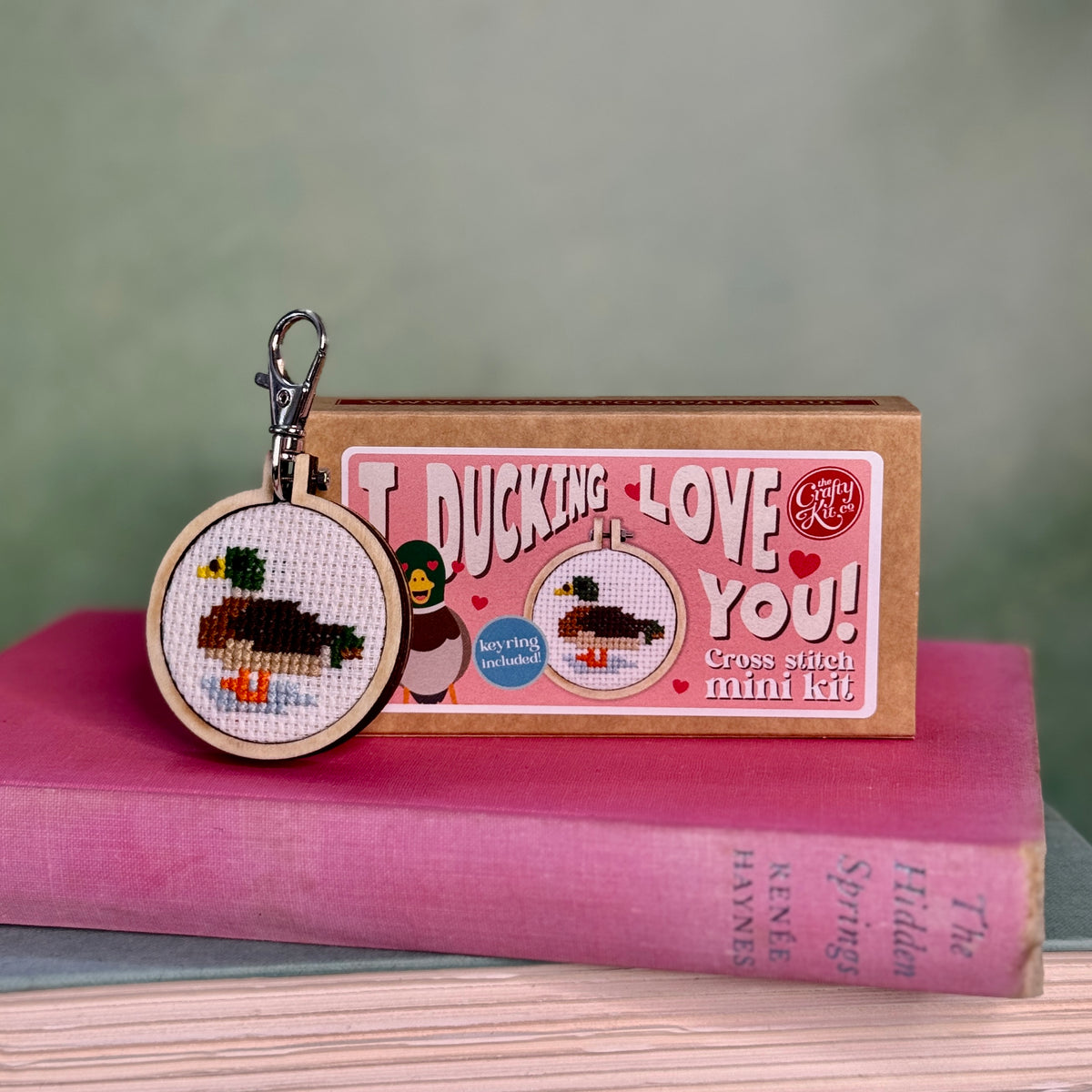 I Ducking Love You! Mini Matchbox Cross Stitch Kit