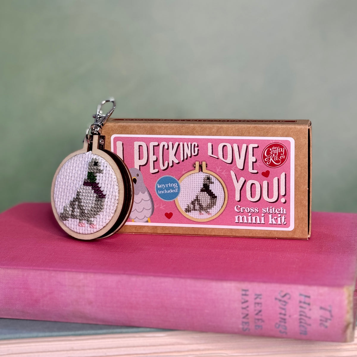 I Pecking Love You! Mini Matchbox Cross Stitch Kit