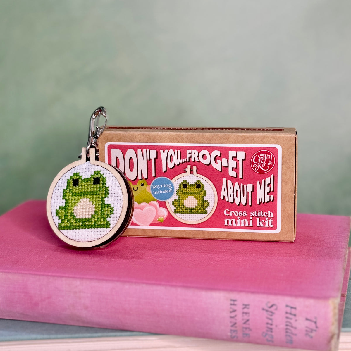 Don't You Frog-et About Me! Mini Matchbox Cross Stitch Kit
