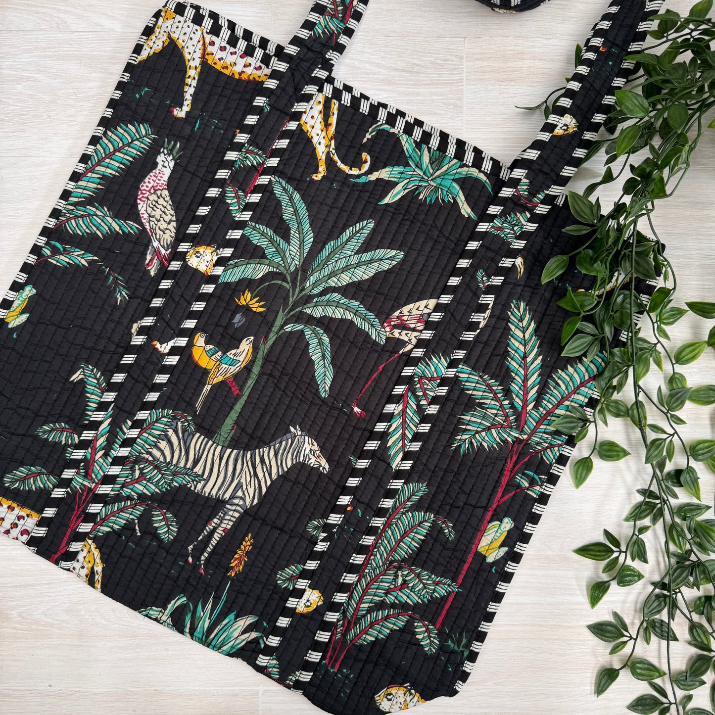 Large Reversible Quilted Tote Bag (No. 7)