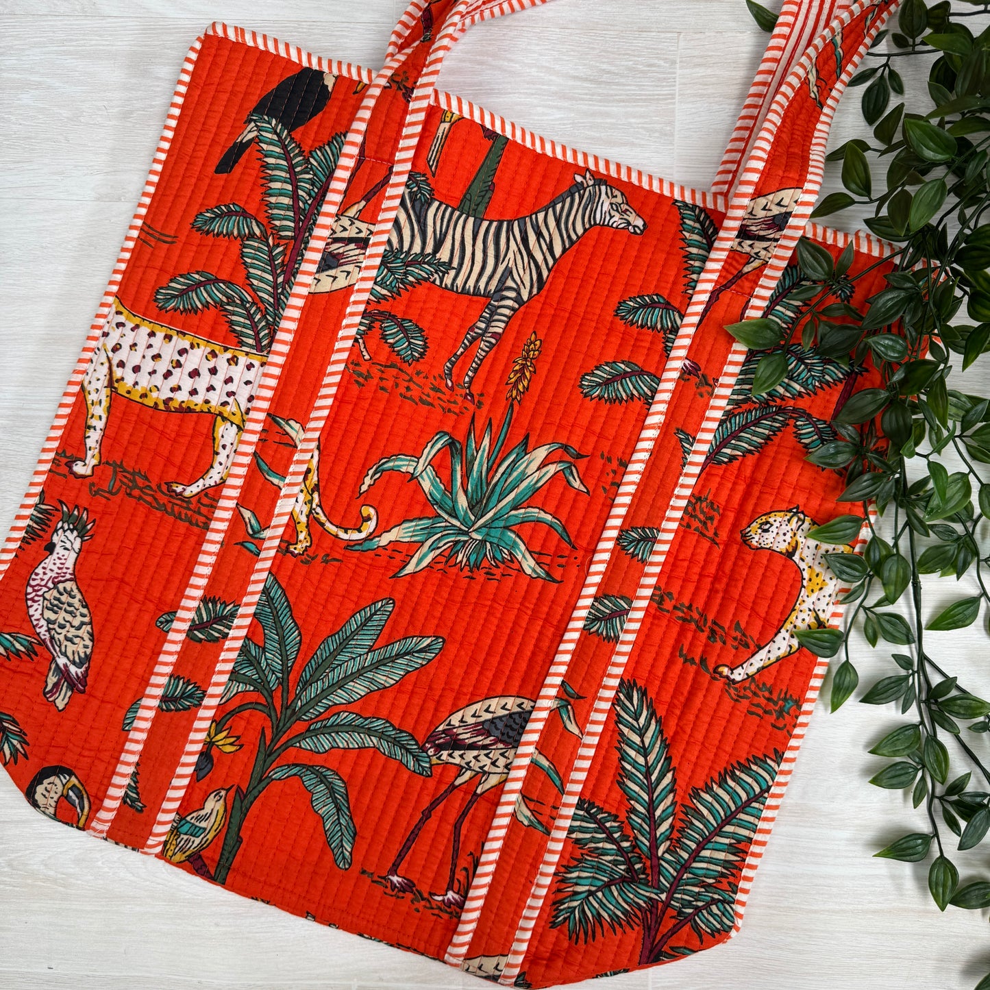 Large Reversible Quilted Tote Bag (No. 5)