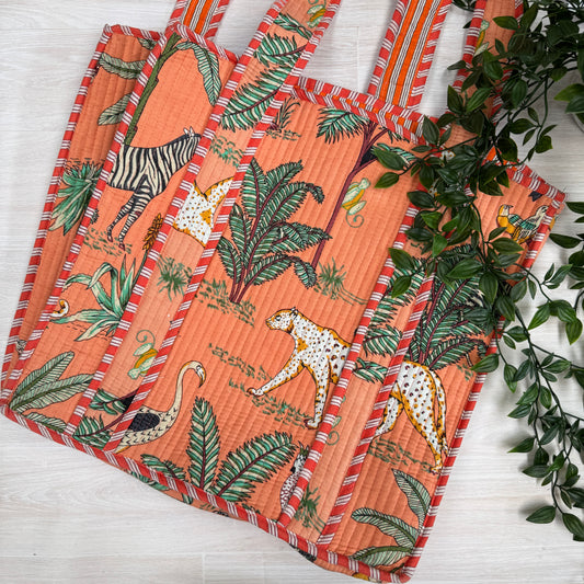 Large Reversible Quilted Tote Bag (No. 2)