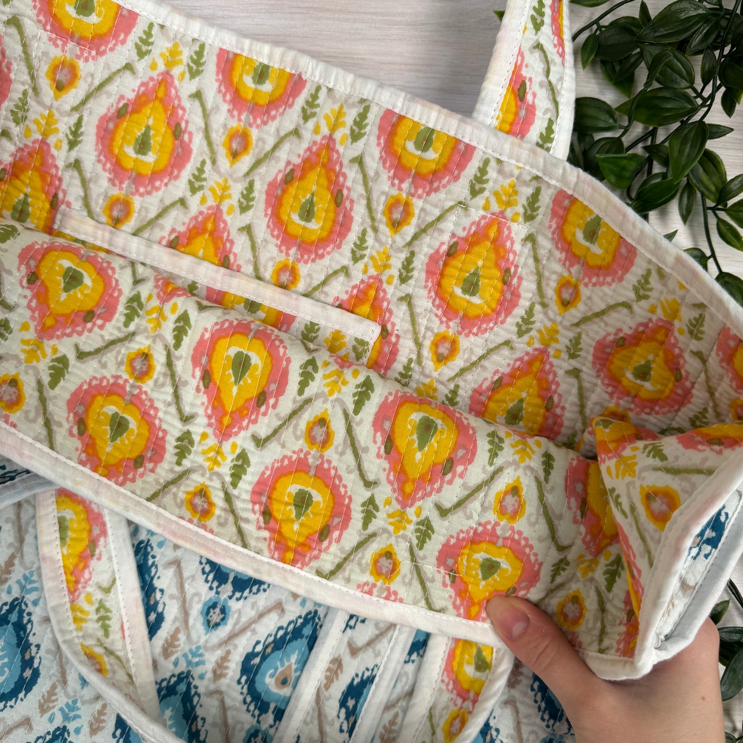 Small Reversible Quilted Tote Bag (pattern R)