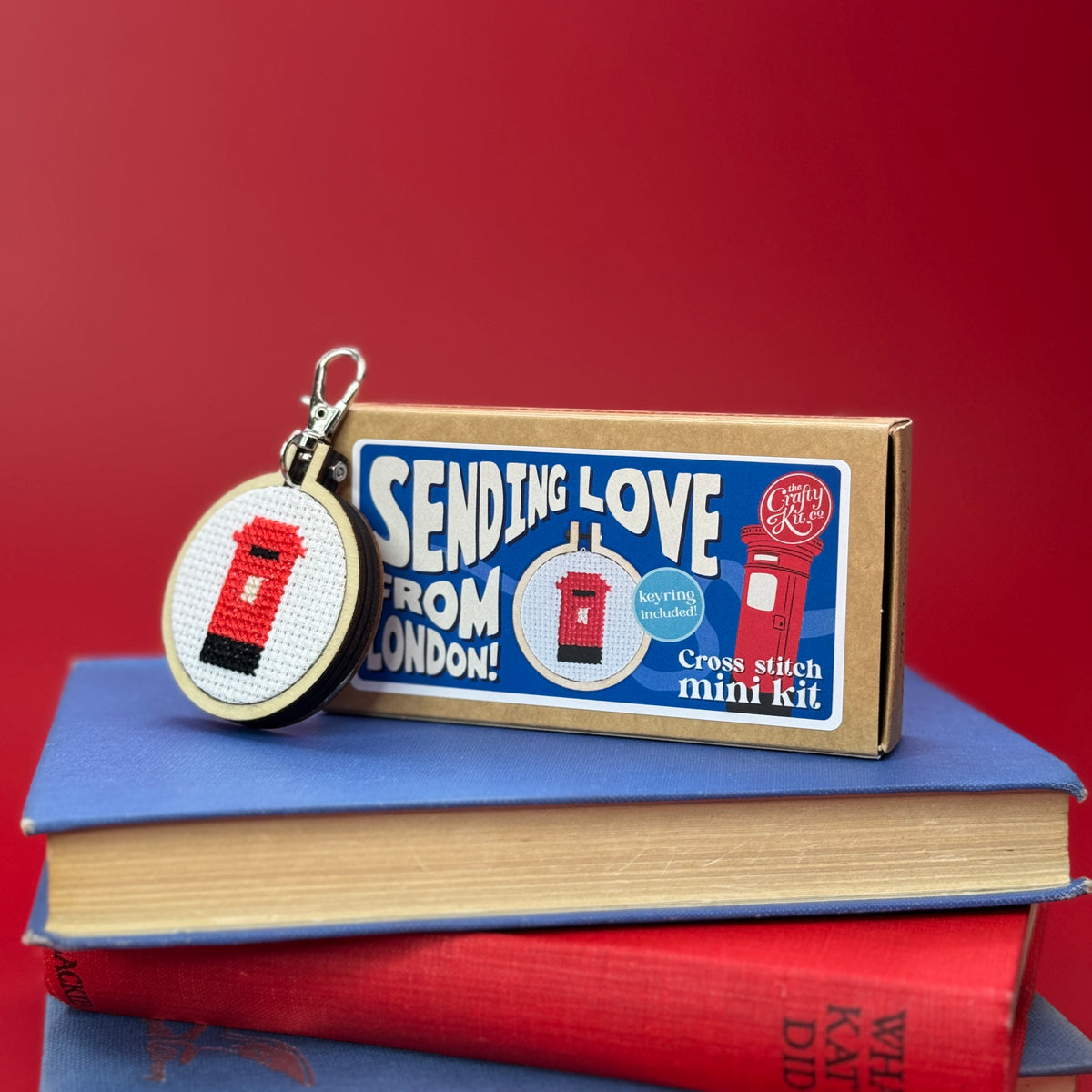 Sending Love from London! Mini Matchbox Cross Stitch Kit