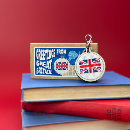 Greetings from Great Britain! Mini Matchbox Cross Stitch Kit