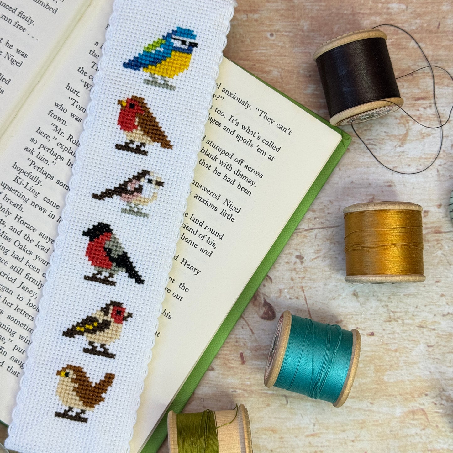 Garden Birds Cross Stitch Bookmark Kit