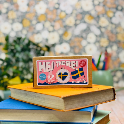 Hej There! Mini Matchbox Cross Stitch Kit
