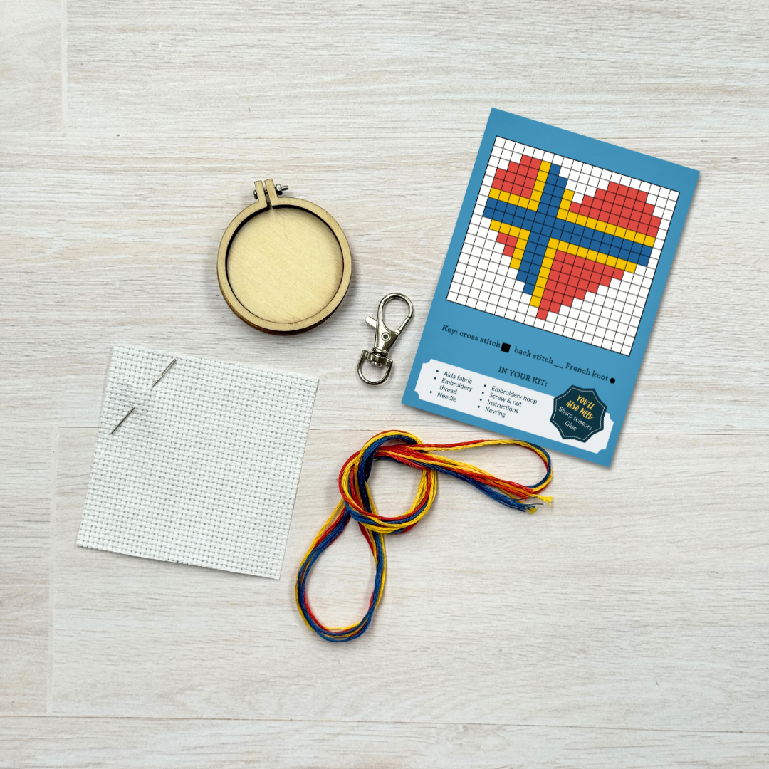 I Love Orkney! Mini Matchbox Cross Stitch Kit