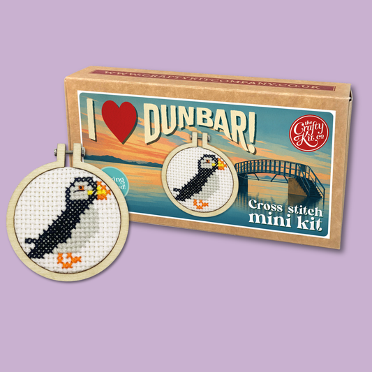 I Love Dunbar! Mini Matchbox Cross Stitch Kit