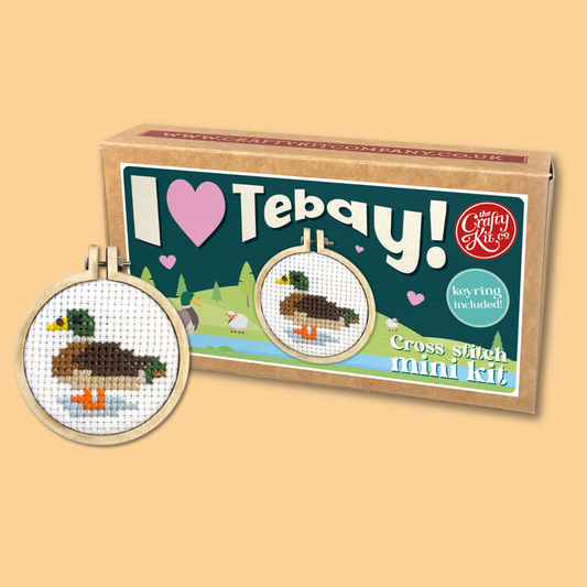 I Love Tebay! Mini Matchbox Cross Stitch Kit