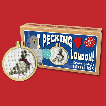 I Pecking Love London! Mini Matchbox Cross Stitch Kit