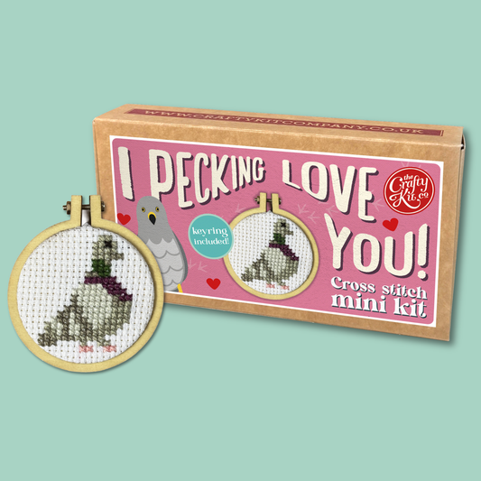 I Pecking Love You! Mini Matchbox Cross Stitch Kit