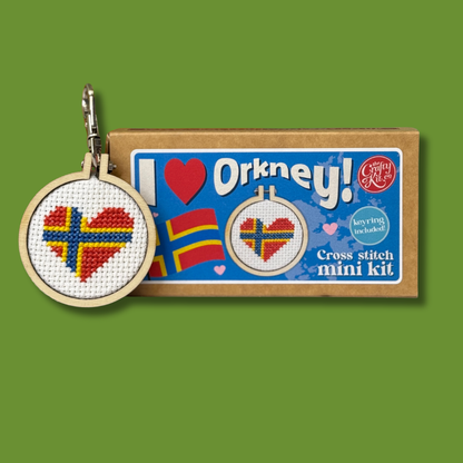 I Love Orkney! Mini Matchbox Cross Stitch Kit