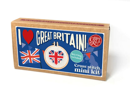 I Love Great Britain! Mini Matchbox Cross Stitch Kit