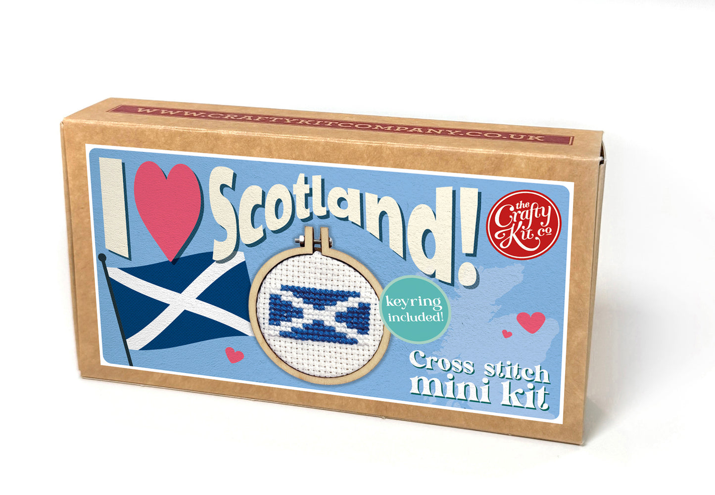 I Love Scotland! Mini Matchbox Cross Stitch Kit