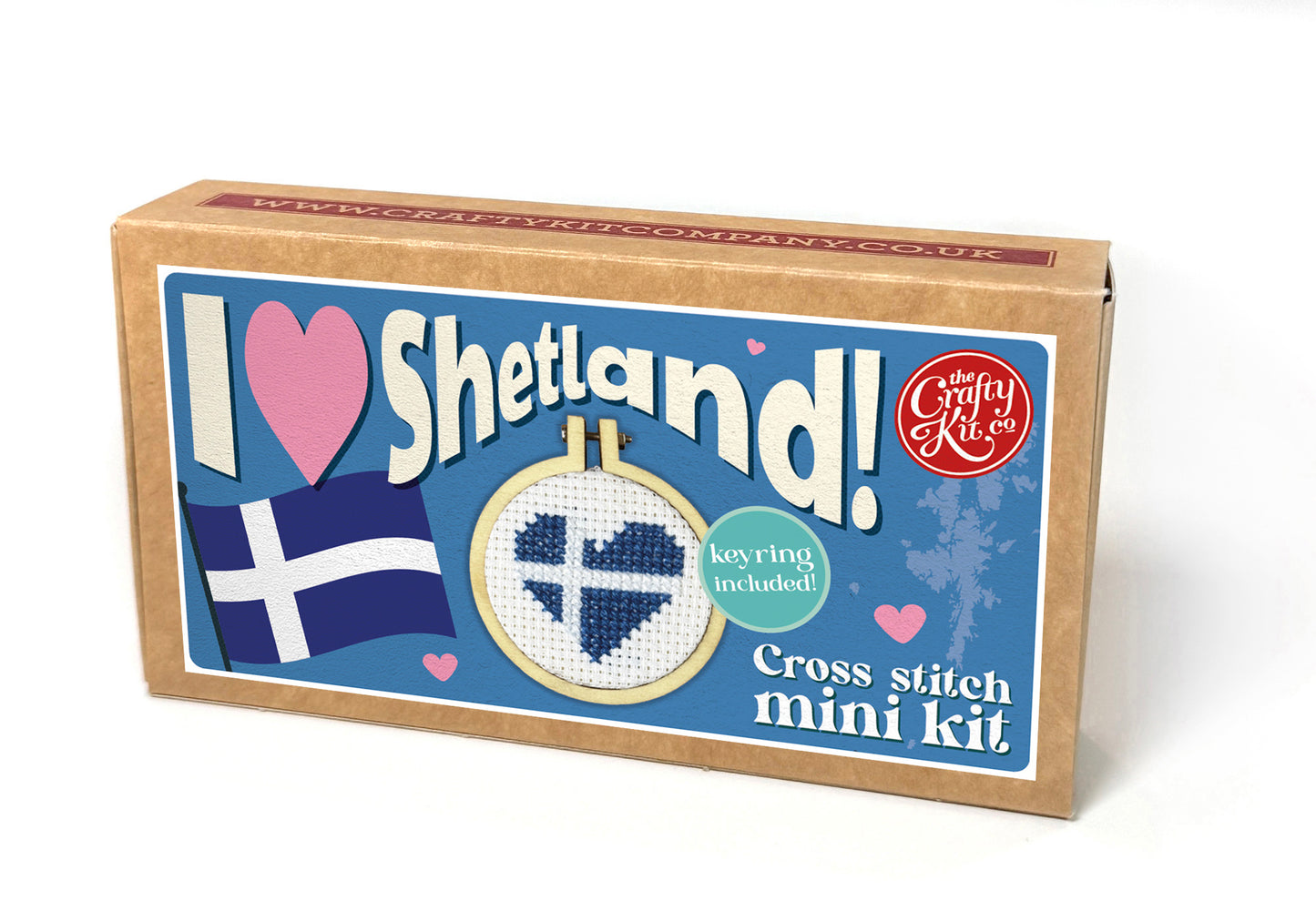 I Love Shetland! Mini Matchbox Cross Stitch Kit