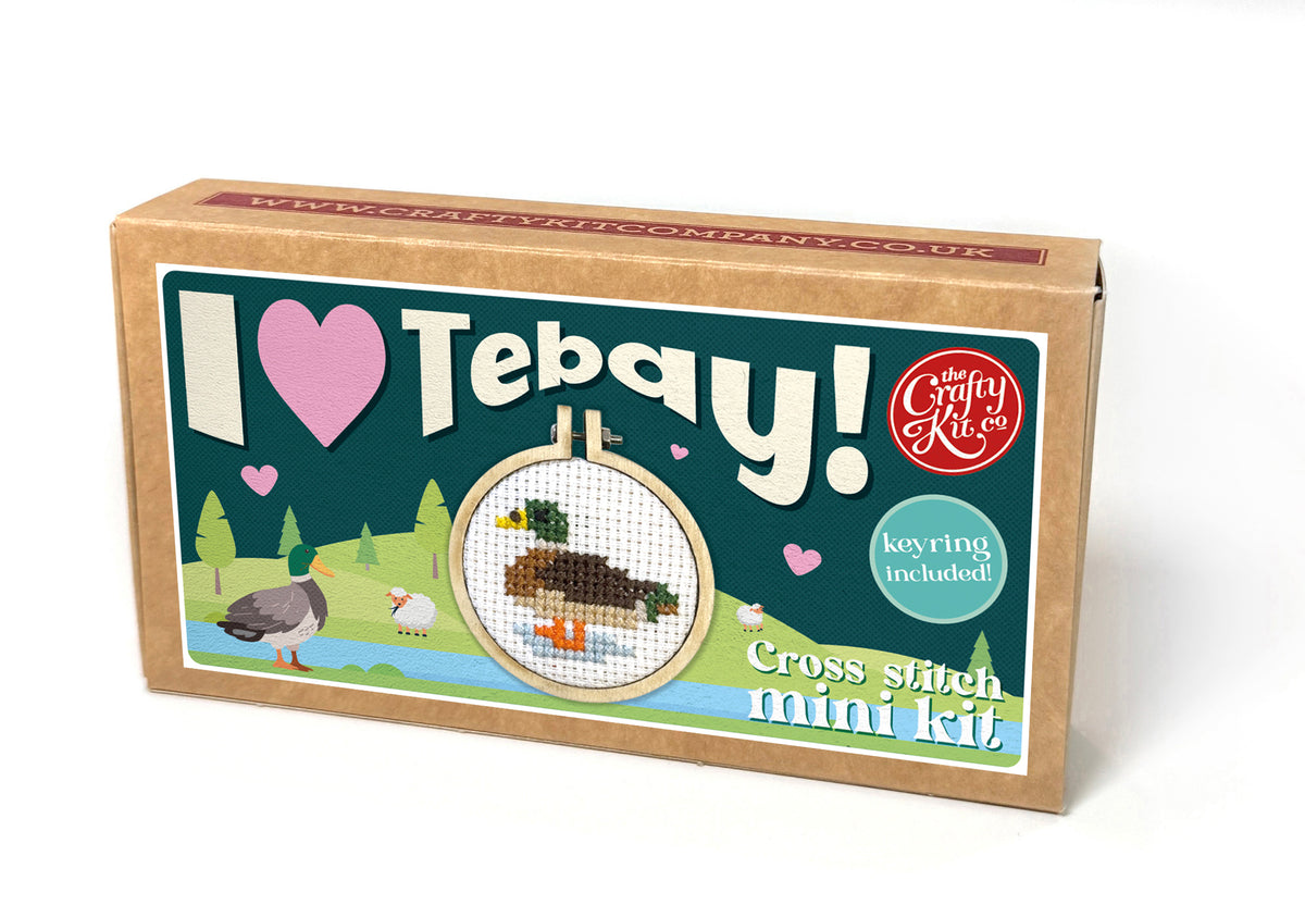 I Love Tebay! Mini Matchbox Cross Stitch Kit