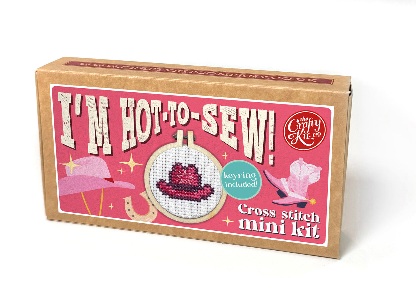 I'M HOT-TO-SEW! (cowboy hat) Mini Matchbox Cross Stitch Kit
