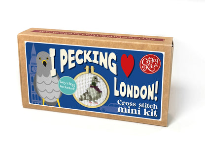 I Pecking Love London! Mini Matchbox Cross Stitch Kit