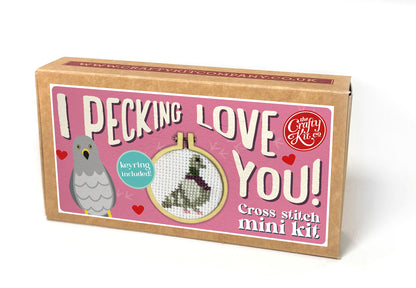 I Pecking Love You! Mini Matchbox Cross Stitch Kit
