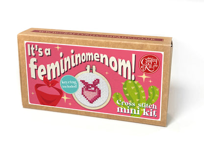 It's a femininomenom! Mini Matchbox Cross Stitch Kit