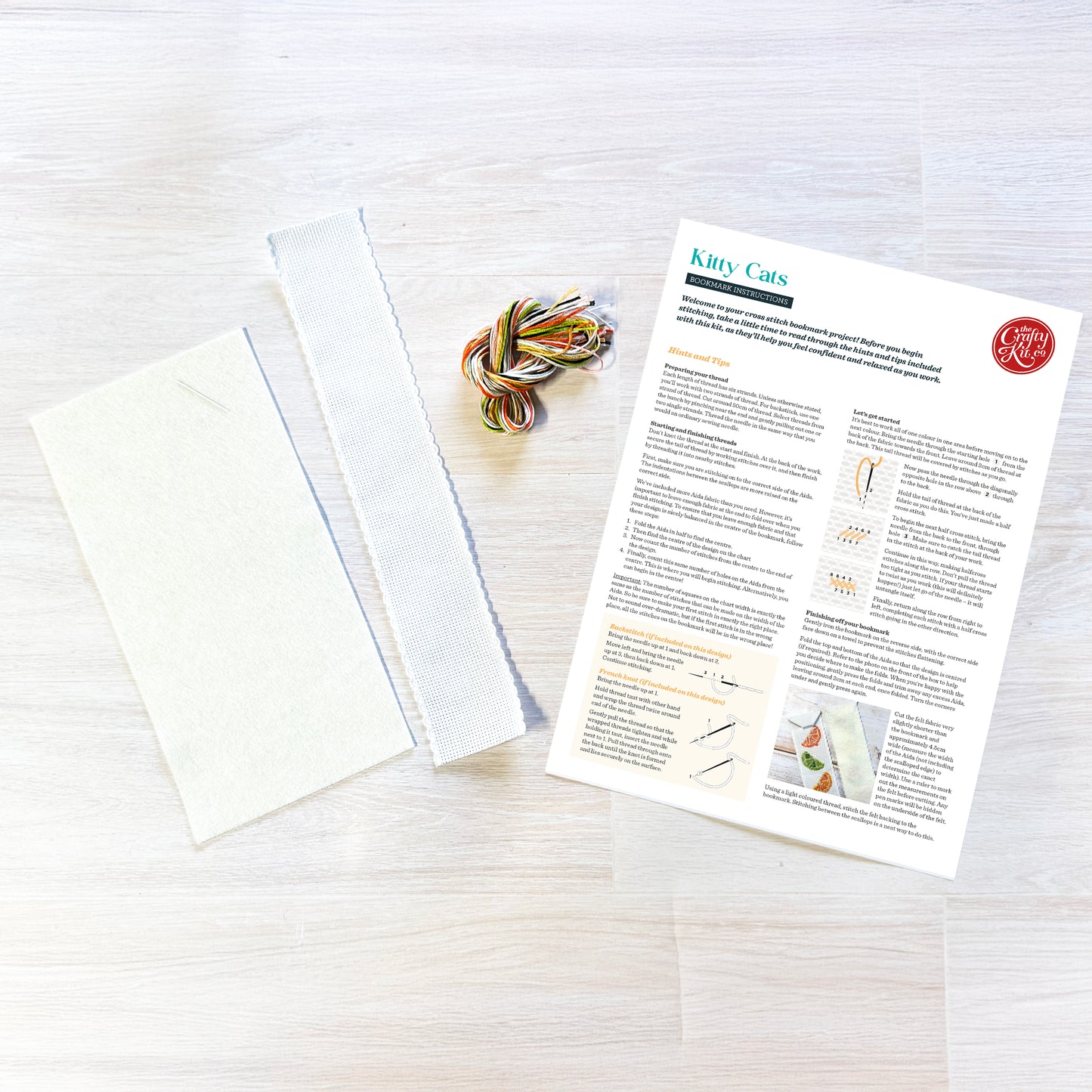 Kitty Cats Cross Stitch Bookmark Kit