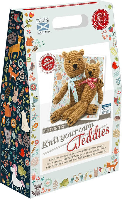 Knit Your Own Teddies Knitting Craft Kit