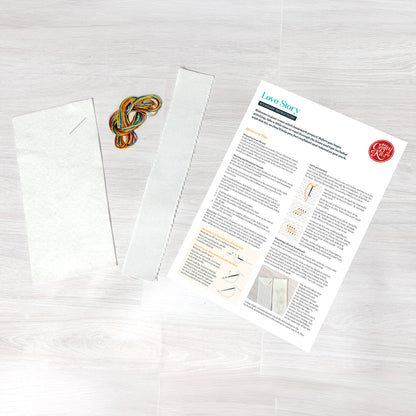 Love Story Cross Stitch Bookmark Kit