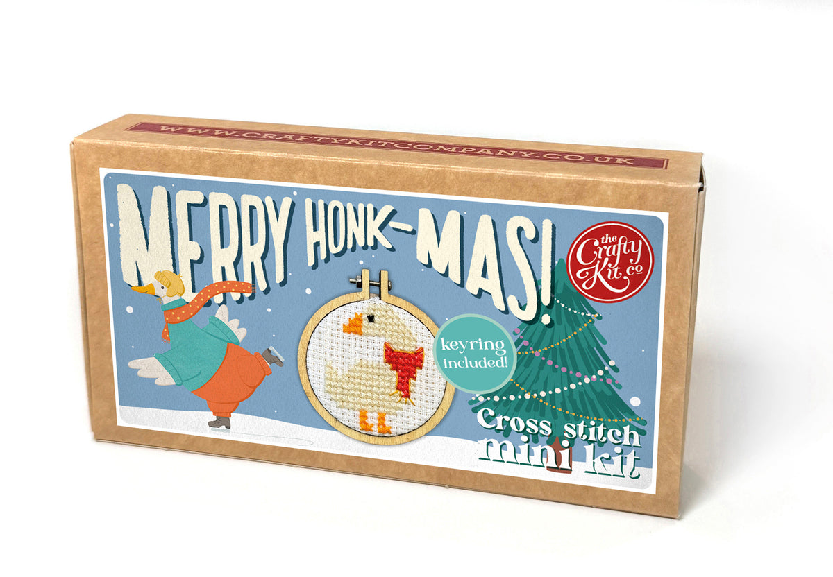 Merry Honk-mas! Mini Matchbox Cross Stitch Kit