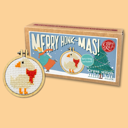 Merry Honk-mas! Mini Matchbox Cross Stitch Kit