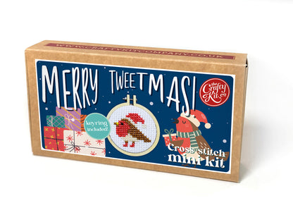 Merry Tweetmas! Mini Matchbox Cross Stitch Kit