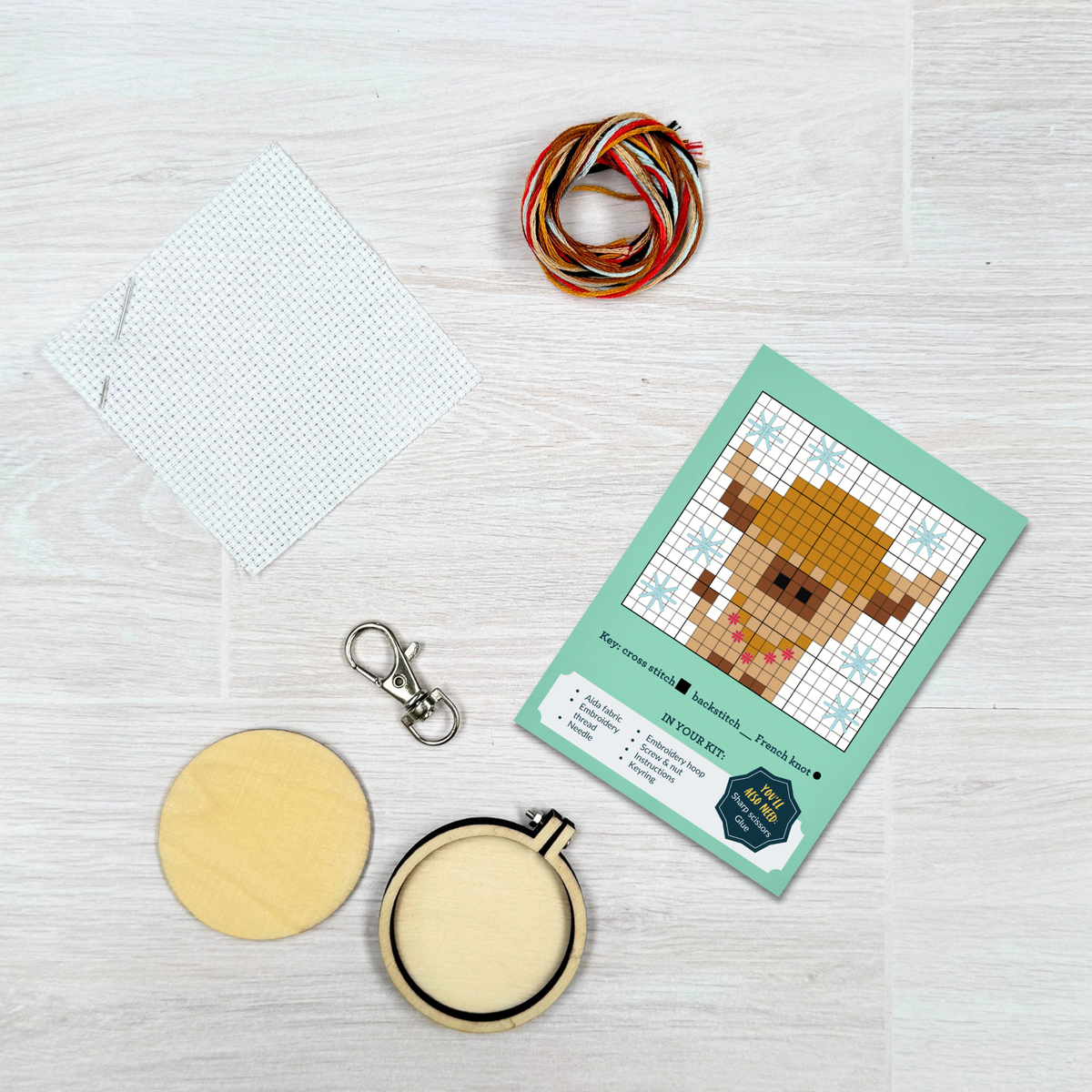 Have a Moo-rry Christmas! Mini Matchbox Cross Stitch Kit