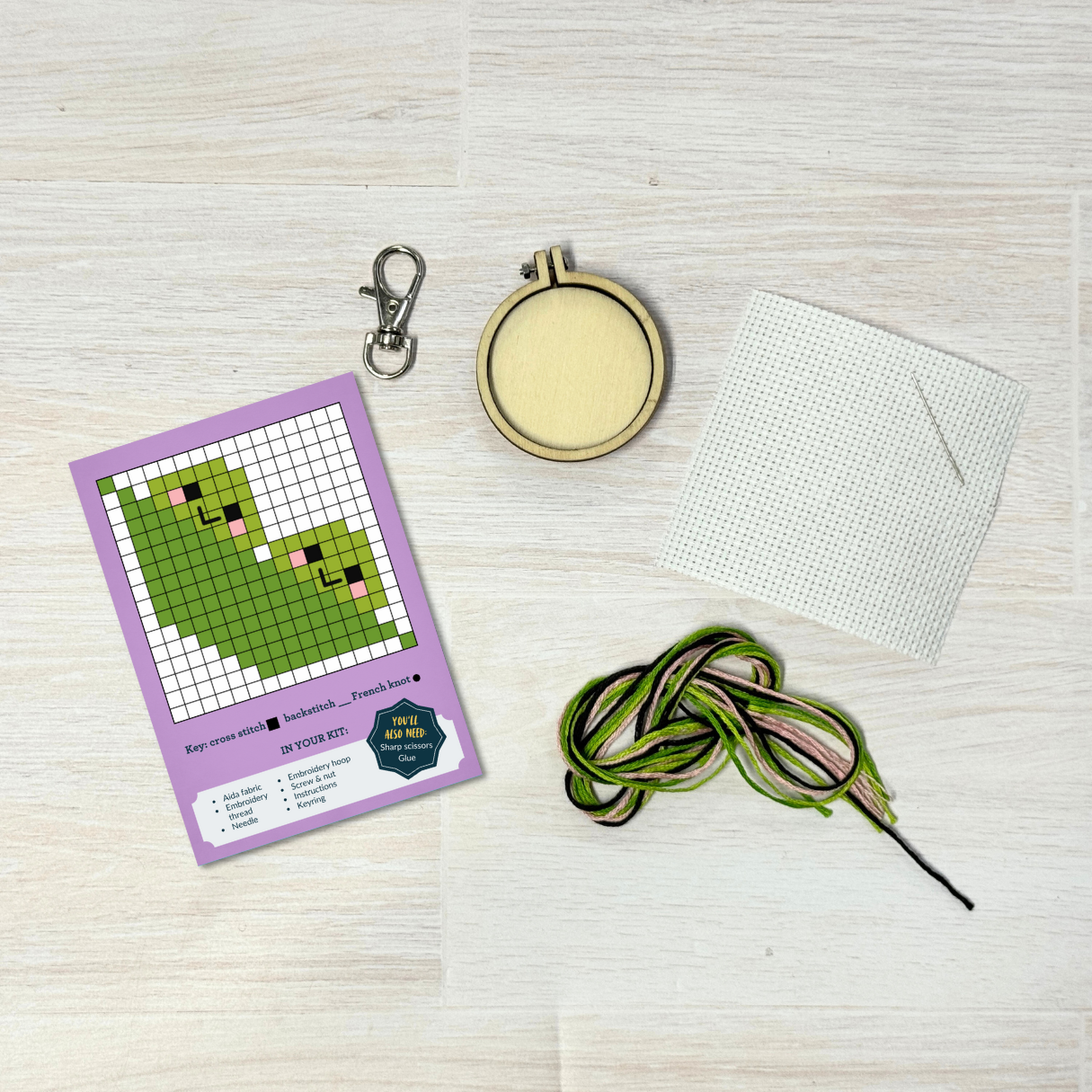 We're Like Two Peas in a Pod! Mini Matchbox Cross Stitch Kit