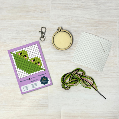 We're Like Two Peas in a Pod! Mini Matchbox Cross Stitch Kit