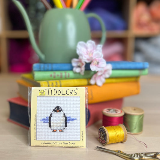 Tiddlers Penguin Mini Cross Stitch Kit